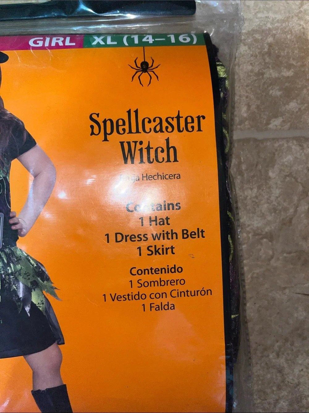 NWT Spellcaster Witch Costume for Girls - Black & Green (XL 14-16)